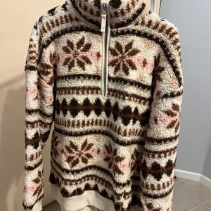 AE Patterned Sweater - Cream and Brown